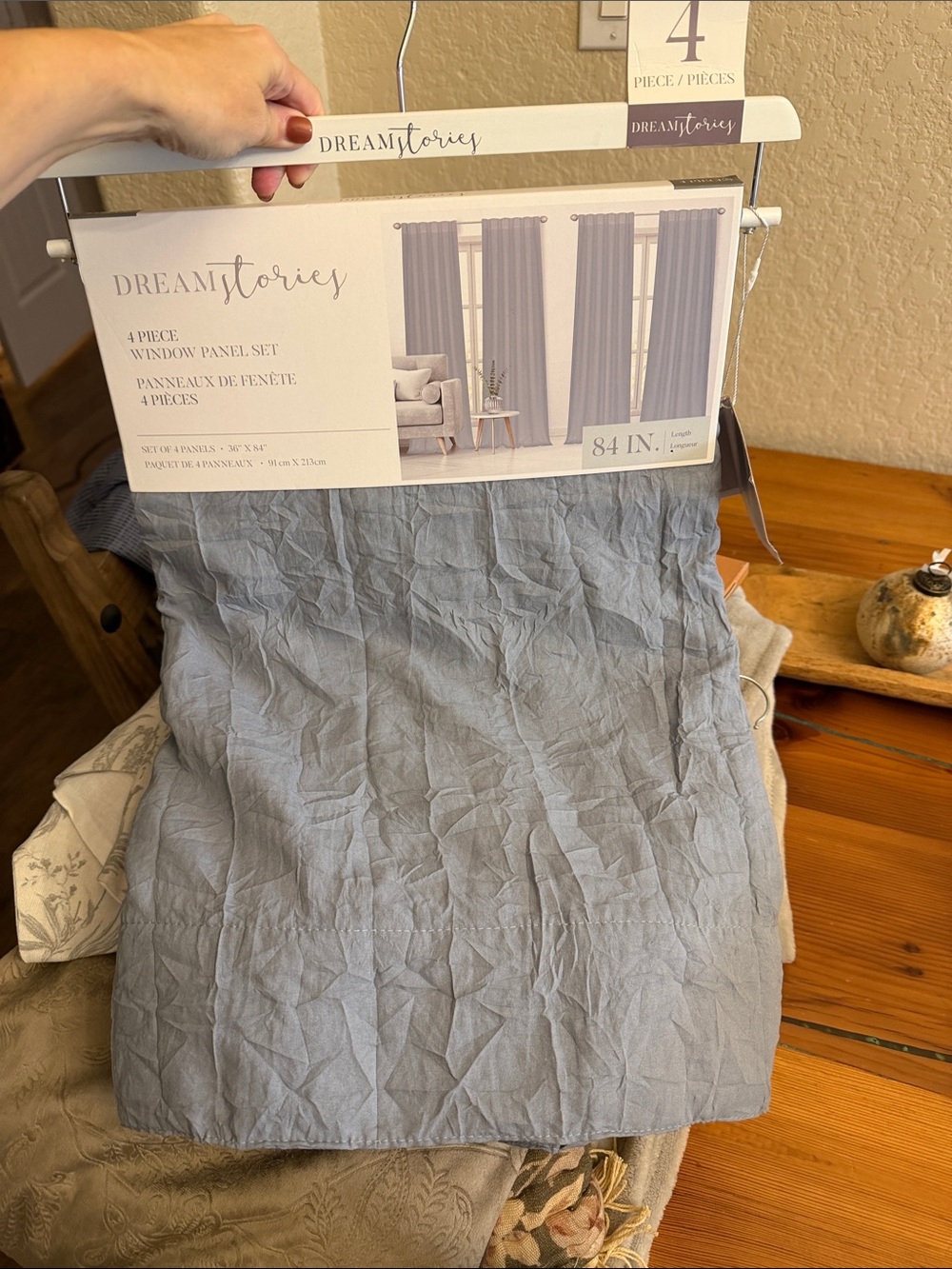 Light Blue 4-Piece Window Panel Set